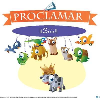 Afiche de vocabulario: proclamar