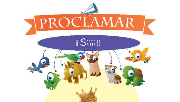 Afiche de vocabulario: proclamar