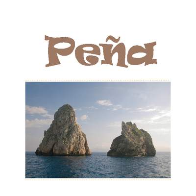 Afiche de vocabulario: peña