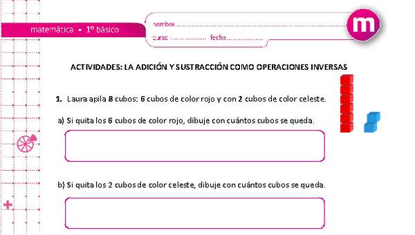 La adición y sustracción como operaciones inversas