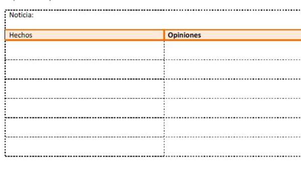 Hechos y opiniones presentes en una noticia