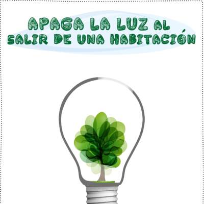 ¡Apaga la luz al salir de una habitación!