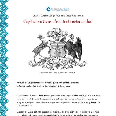 Constitución de Chile: Bases de la institucionalidad