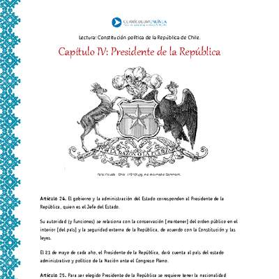 Constitución de Chile: Presidente de la República