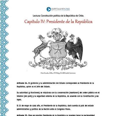 Constitución de Chile: Presidente de la República