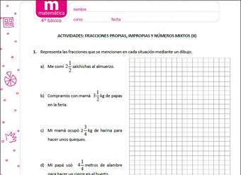 Fracciones propias, impropias y números mixtos (II)