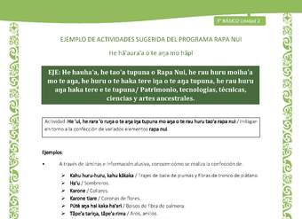  Indagan en torno a la confección de variados elementos rapa nui