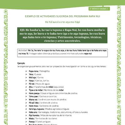  Indagan sobre diversas prácticas y conocimientos culturales rapa nui