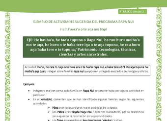 Indagan sobre familias rapa nui que poseen un legado asociado a tecnologías y oficios