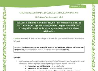 Comentan situaciones de su vida cotidiana en idioma rapa nui - Contexto: Fortalecimiento y desarrollo de la lengua