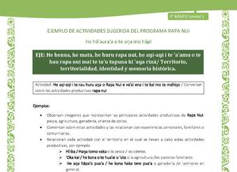 Conversan sobre las actividades productivas rapa nui