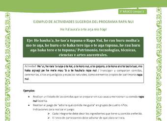 Investigan y comparten comidas, ceremonias, sitios arquelógicos y espacios naturales, como elementos propios del patrimonio rapa nui