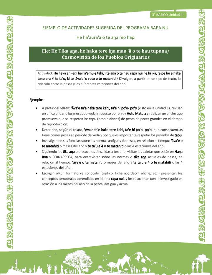 Divulgan, a partir de un tipo de texto, la relación entre la pesca y las diferentes estaciones del año