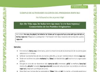 Registran y comparten información referida a nociones de tiempo del pueblo rapa nui