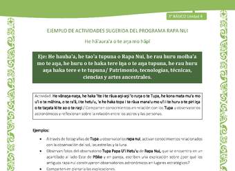 Comparten conocimientos en relación con los Tupa u observatorios astronómicos y reflexionan sobre la relación entre los astros y las personas