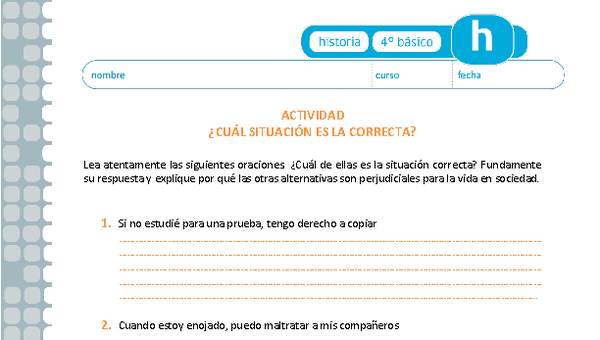 ¿Cuál situación es la correcta?