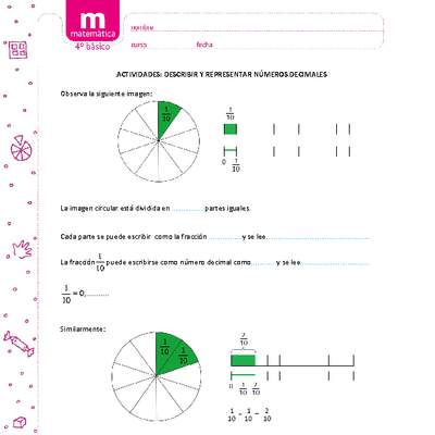 Describir y representar números decimales