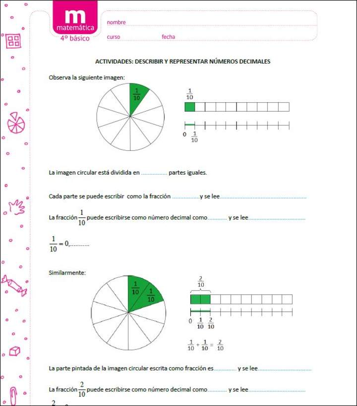 Describir y representar números decimales
