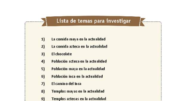 Temas de investigación para la unidad 2