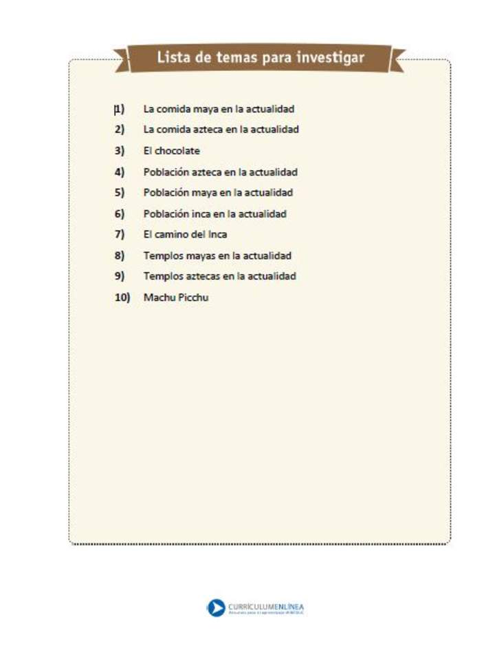 Temas de investigación para la unidad 2