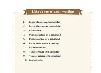 Temas de investigación para la unidad 2