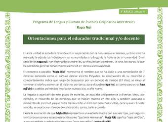 Orientaciones para el educador tradicional y/o docente