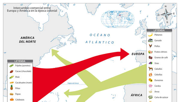 Intercambio comercial entre Europa y América en la época colonial