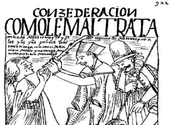 Maltrato a indígenas en la colonia