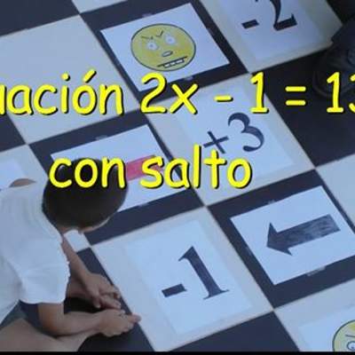 Ecuación 2x - 1 = 13 con salto