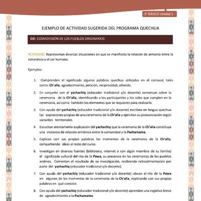 Representan diversas situaciones en que se manifiesta la relación de armonía entre la naturaleza y el ser humano