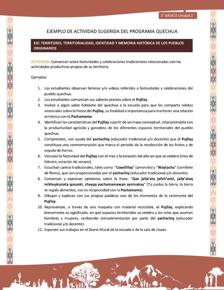 Conversan sobre festividades y celebraciones tradicionales relacionadas con las actividades productivas propias de su territorio