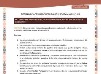 Conversan sobre festividades y celebraciones tradicionales relacionadas con las actividades productivas propias de su territorio