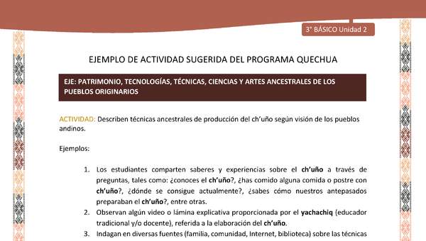 Describen técnicas ancestrales de producción del ch’uño según visión de los pueblos andinos