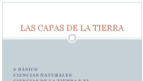 Las capas de la tierra