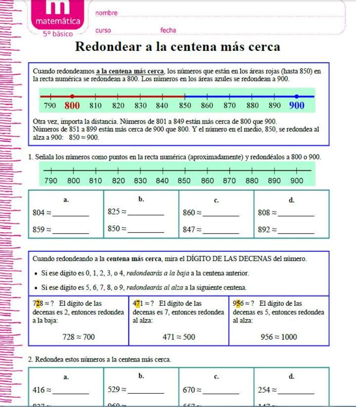 Redondear números a la centena más cercana