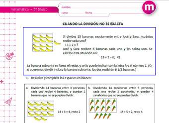 División no exacta