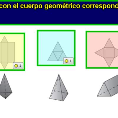 Conecta cada red con su cuerpo geométrico