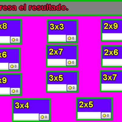 Tablas de multiplicar de 2 y 3