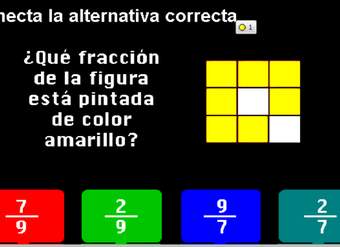 ¿Qué fracción de la figura está pintada amarilla?