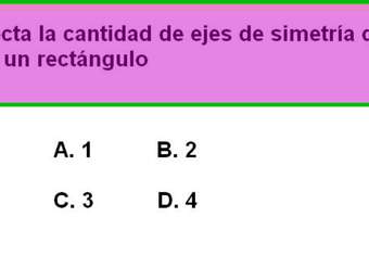 Cantidad de ejes de simetría en un rectángulo