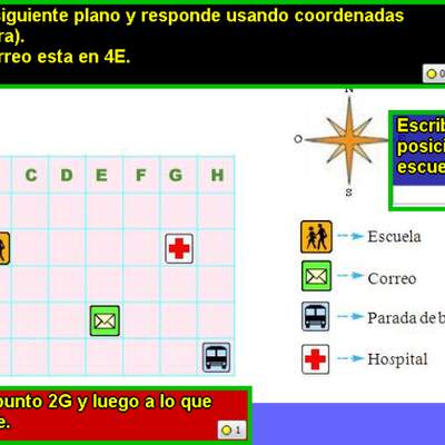 Plano con coordenadas