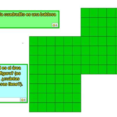 Área de forma geométrica en una cuadrícula (I)