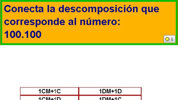 Componer y descomponer números en forma aditiva (IV)