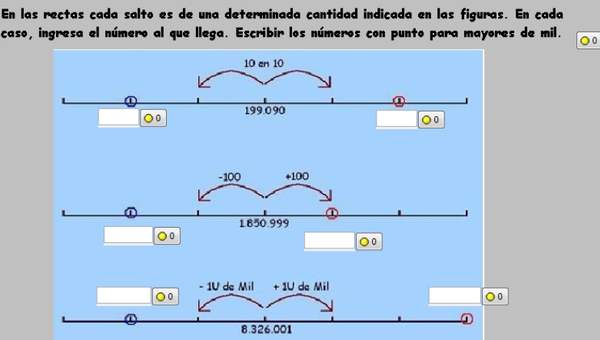 Números en la recta numérica