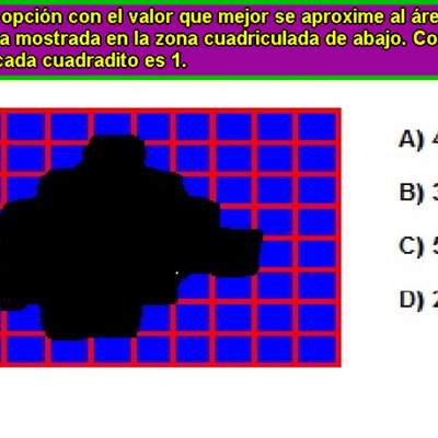 Área de figuras en una cuadrícula (V)