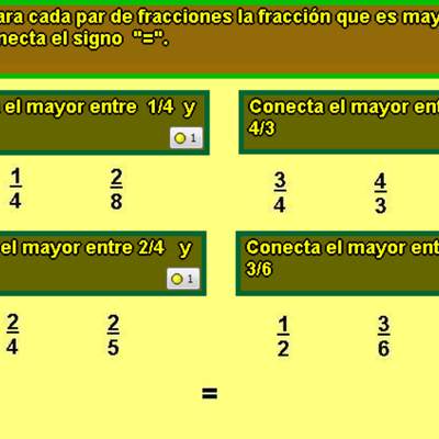 Comparar fracciones (I)