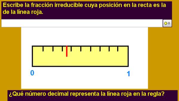 Fracciones y decimales en la recta numérica (VIII)