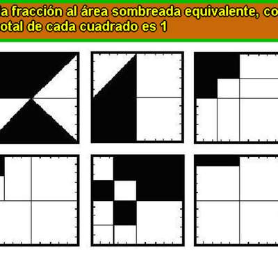 Área sombreada usando fracciones (I)