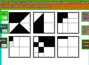 Área sombreada usando fracciones (I)