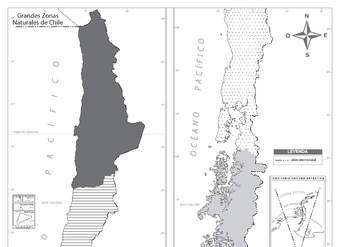 Mapa zonas naturales de Chile sin división regional